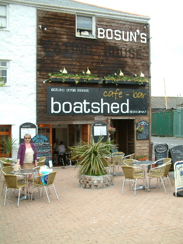 The Bosun's BoatShed restaurant, inner harbour, Penzance. 31 May 2003.